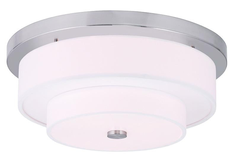 Livex Meridian 4 Light Brushed Nickel Ceiling Mount - C185-50865-91