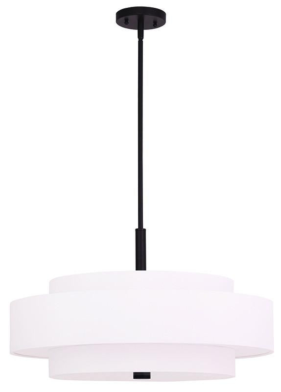 Livex Meridian 5 Light Bronze Pendant - C185-50875-07