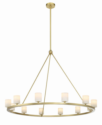 Aragon 12 Light Soft Brass Chandelier - C193-ARA-10266-SB-ST