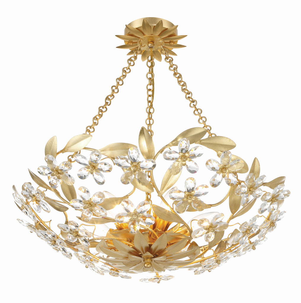 Marselle 6 Light Antique Gold Semi Flush Mount - C193-MSL-306-GA_CEILING