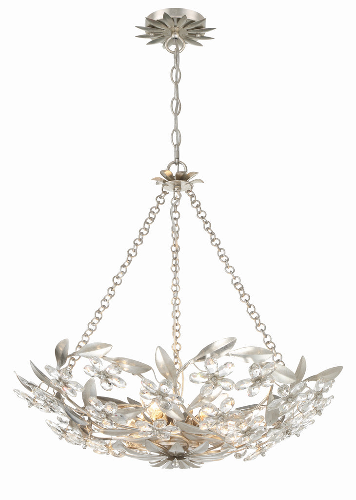 Marselle 6 Light Antique Silver Chandelier - C193-MSL-306-SA