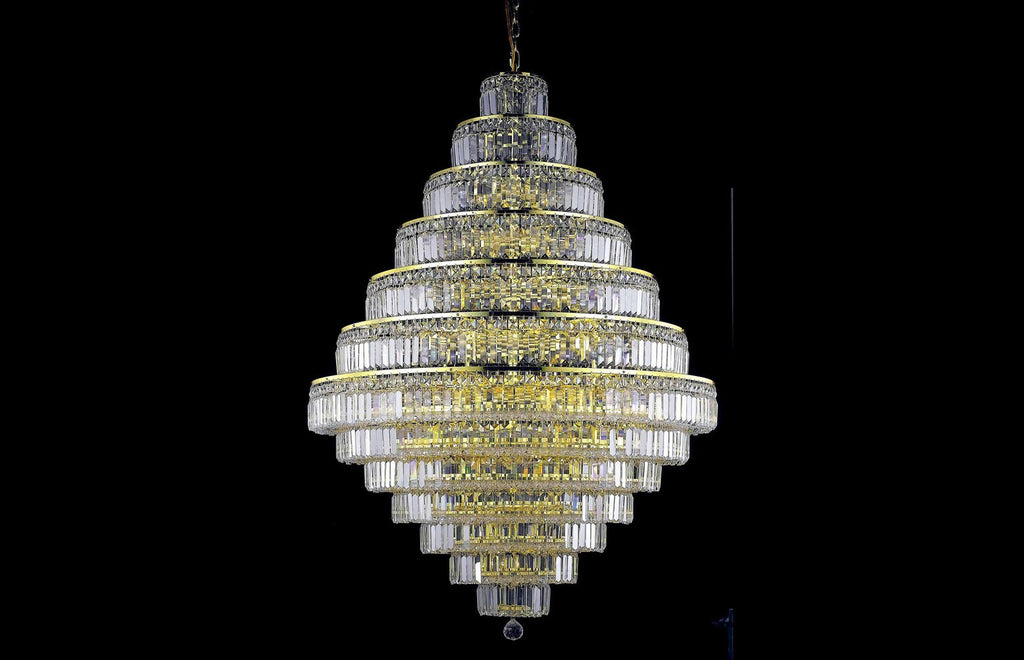 C121-2038G42G/RC - Regency Lighting: Maxime 38 light Gold Chandelier Clear Royal Cut Crystal