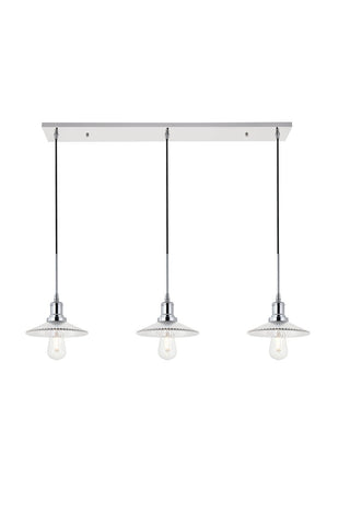 ZC121-LD4040D41C - Living District: Waltz 3 light chrome Pendant