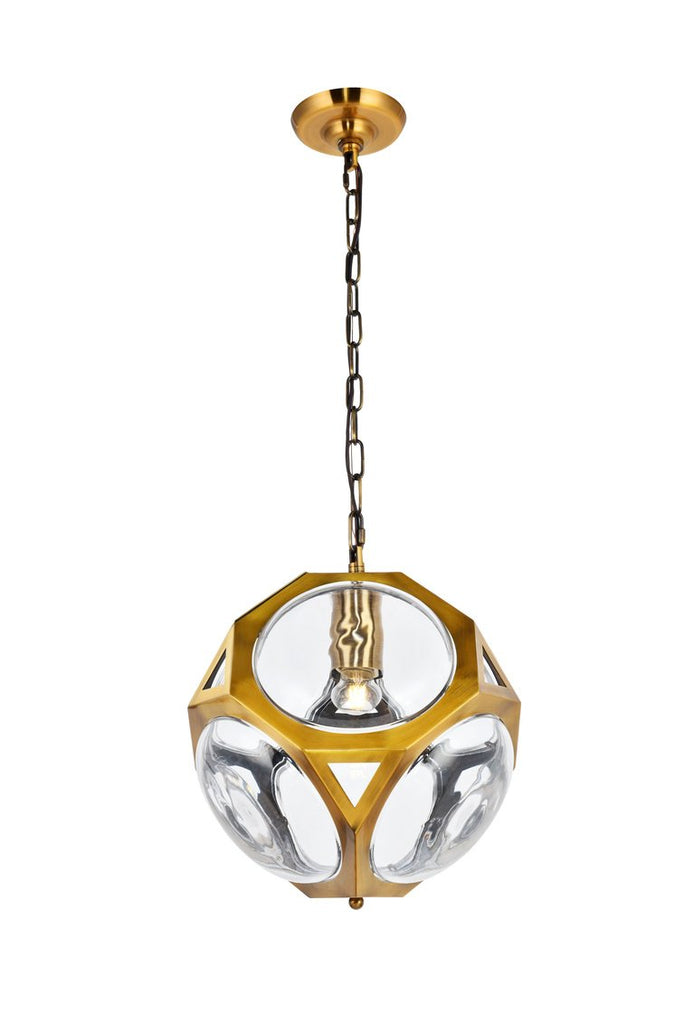 ZC121-1710D12LAB - Urban Classic: Vega 1 light in Light Antique Brass Pendant