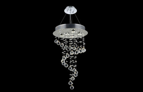 C121-2028D26C/RC - Regency Lighting: Galaxy 5 light Chrome Chandelier Clear Royal Cut Crystal