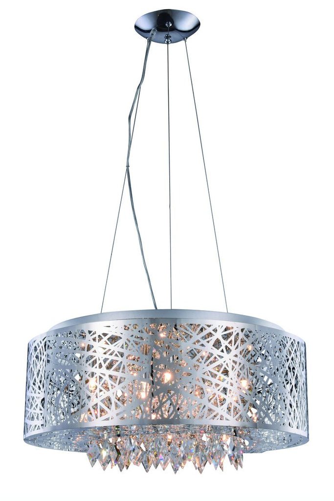 ZC121-2113DF24C/RC - Regency Lighting: Finley 9 light Chrome Pendant/Flush Mount Clear Royal Cut Crystal