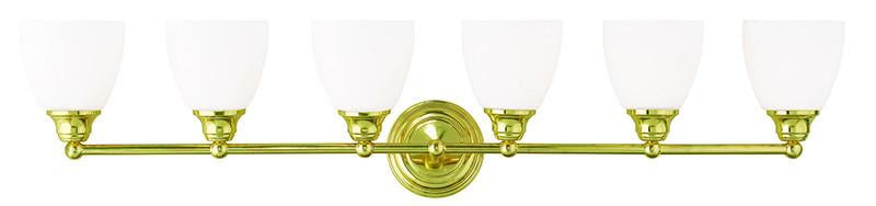 Livex Somerville 6 Light Polished Brass Bath Light - C185-13666-02