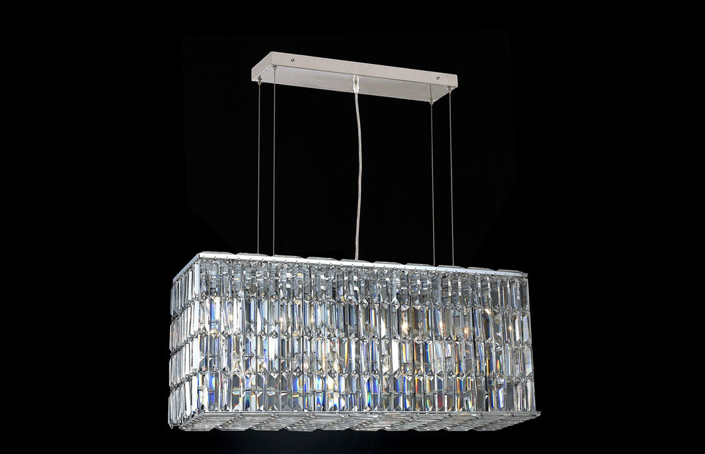 C121-2018D32C/RC - Regency Lighting: Maxime 8 light Chrome Chandelier Clear Royal Cut Crystal