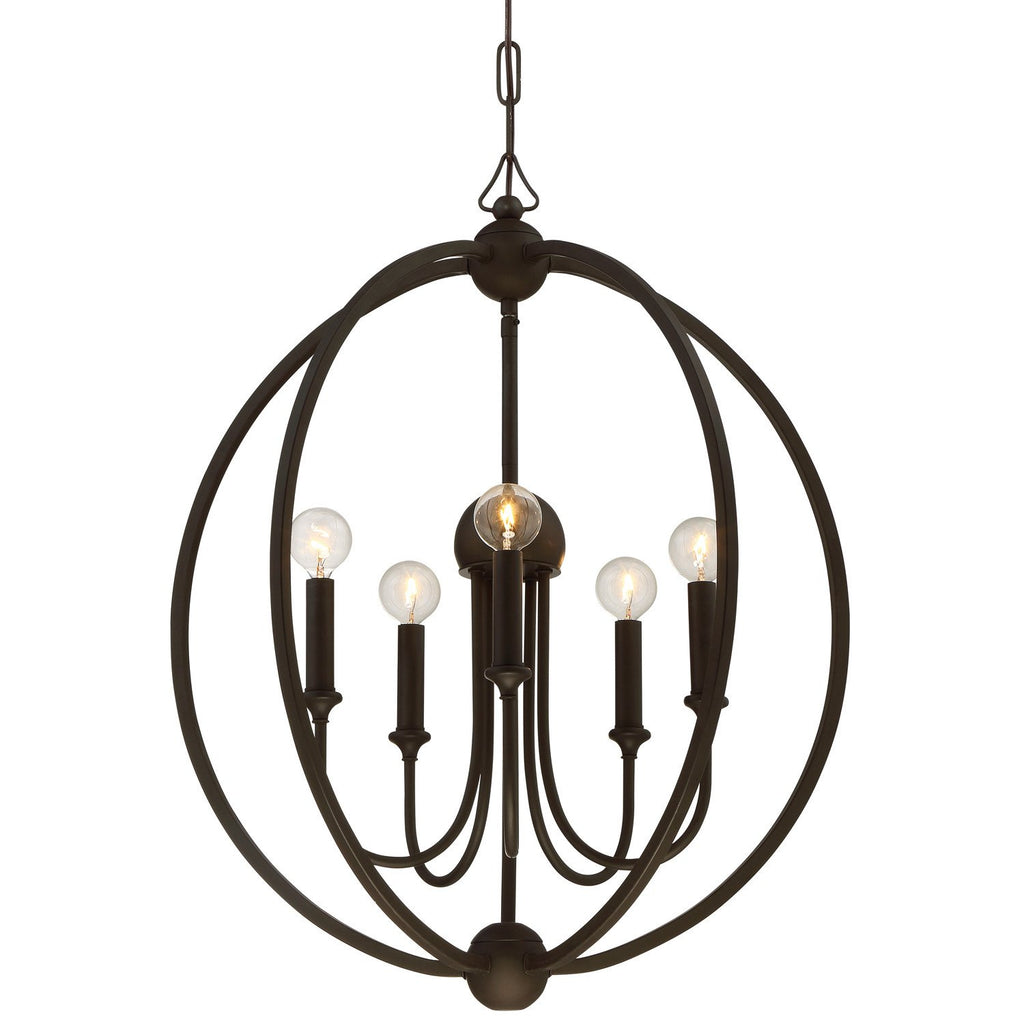 5 Light Dark Bronze Modern Chandelier - C193-2247-DB_NOSHADE