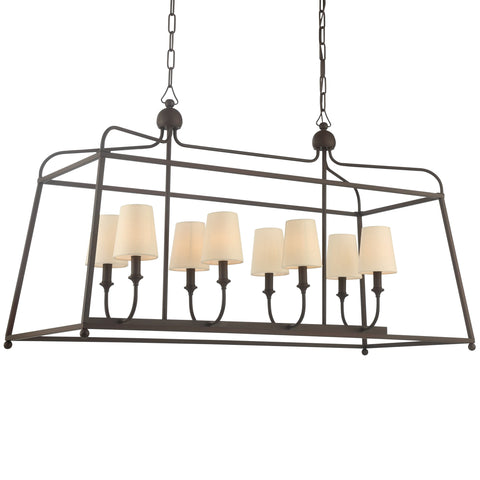 8 Light Dark Bronze Modern Chandelier - C193-2249-DB