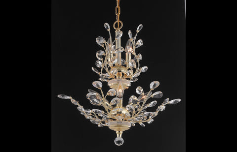 C121-2011D21G/EC - Regency Lighting: Orchid 8 light Gold Chandelier Clear Elegant Cut Crystal