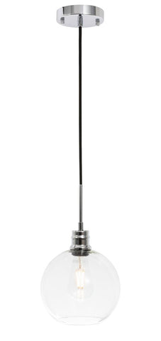 ZC121-LD6205C - Living District: Emett 1 light Chrome and Clear glass pendant