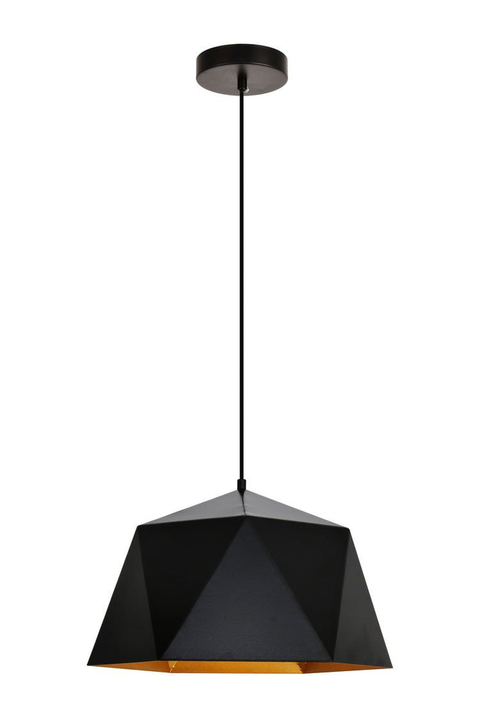 ZC121-LDPD2081 - Living District: Arden Collection Pendant D15.0'' H9.6 Lt:1 Black and Gold Finish