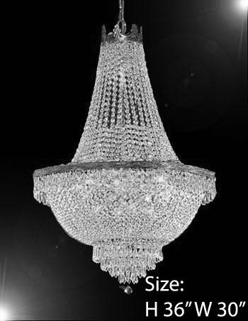 Swarovski Crystal Trimmed Chandelier Chandelier 30X36 - A93-Silver/870/14Sw