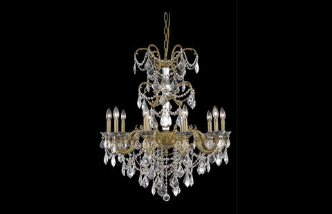 ZC121-9710D29FG/RC - Regency Lighting: Athena 10 light French Gold Chandelier Clear Royal Cut Crystal