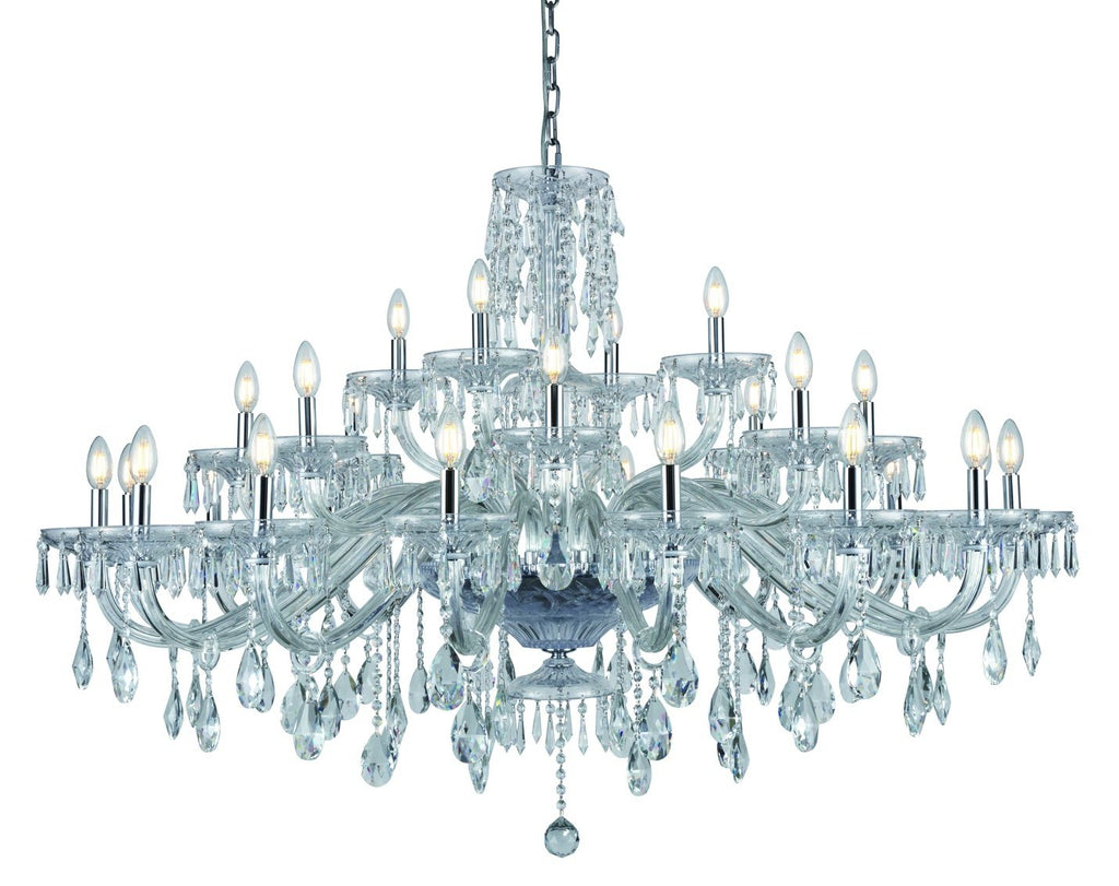 ZC121-7873G54C/RC - Regency Lighting: Elliott 28 light Chrome Chandelier Clear Royal Cut Crystal