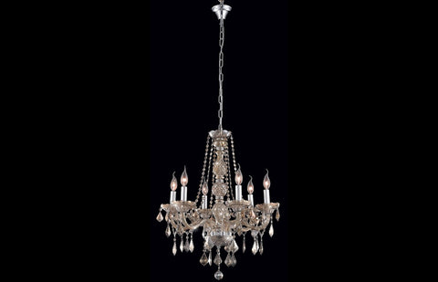 C121-7856D24GT-GT/RC - Regency Lighting: Verona 6 light Golden Teak Chandelier Golden Teak (Smoky) Royal Cut Crystal