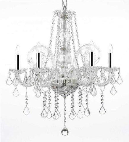 Crystal Chandelier Chandeliers Lighting w/Chrome Sleeves - G46-B43/B26/385/5