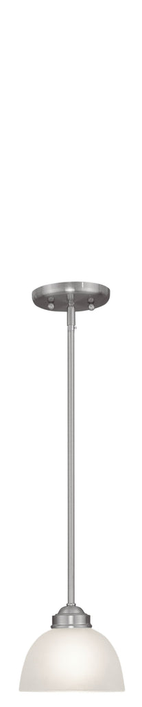 Livex Somerset 1 Light Brushed Nickel Mini Pendant - C185-4210-91