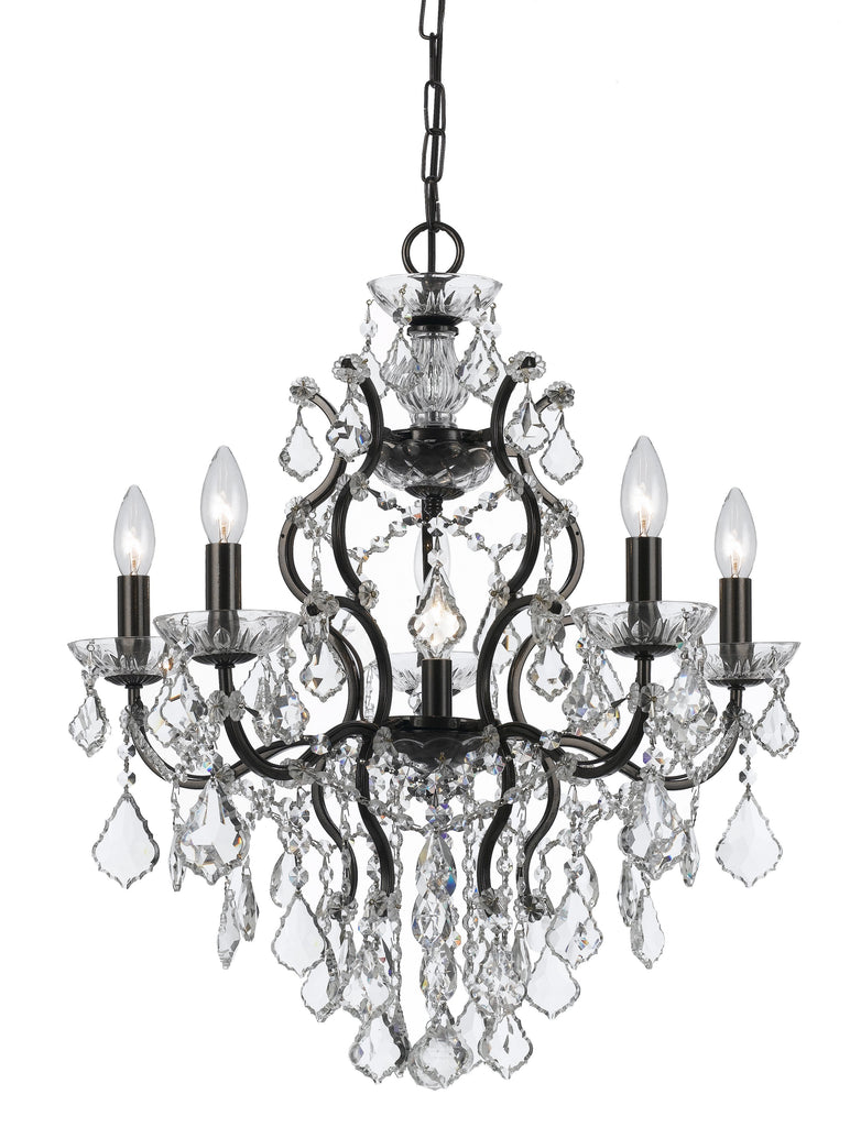 6 Light Vibrant Bronze Modern Chandelier Draped In Clear Swarovski Strass Crystal - C193-4455-VZ-CL-S