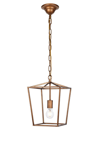 ZC121-LD6008D9G - Living District: Maddox Collection Pendant D9.75 H14.5 Lt:1 Vintage Gold Finish