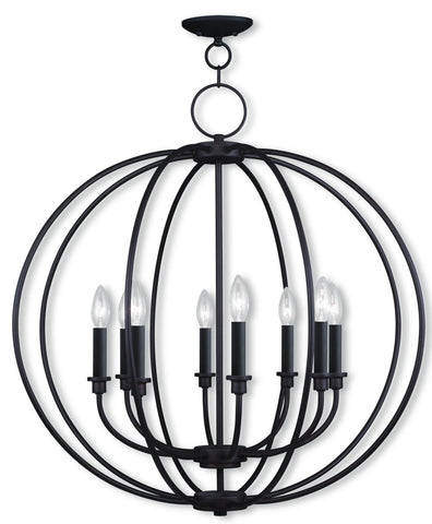 Livex Milania 8 Light Bronze Chandelier - C185-4668-07