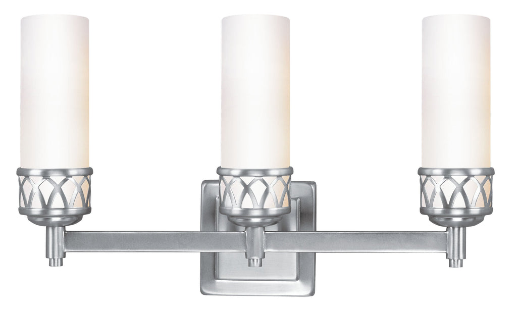 Livex Westfield 3 Light Brushed Nickel Bath - C185-4723-91