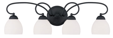 Livex Brookside 4 Light Black Bath Light - C185-4754-04