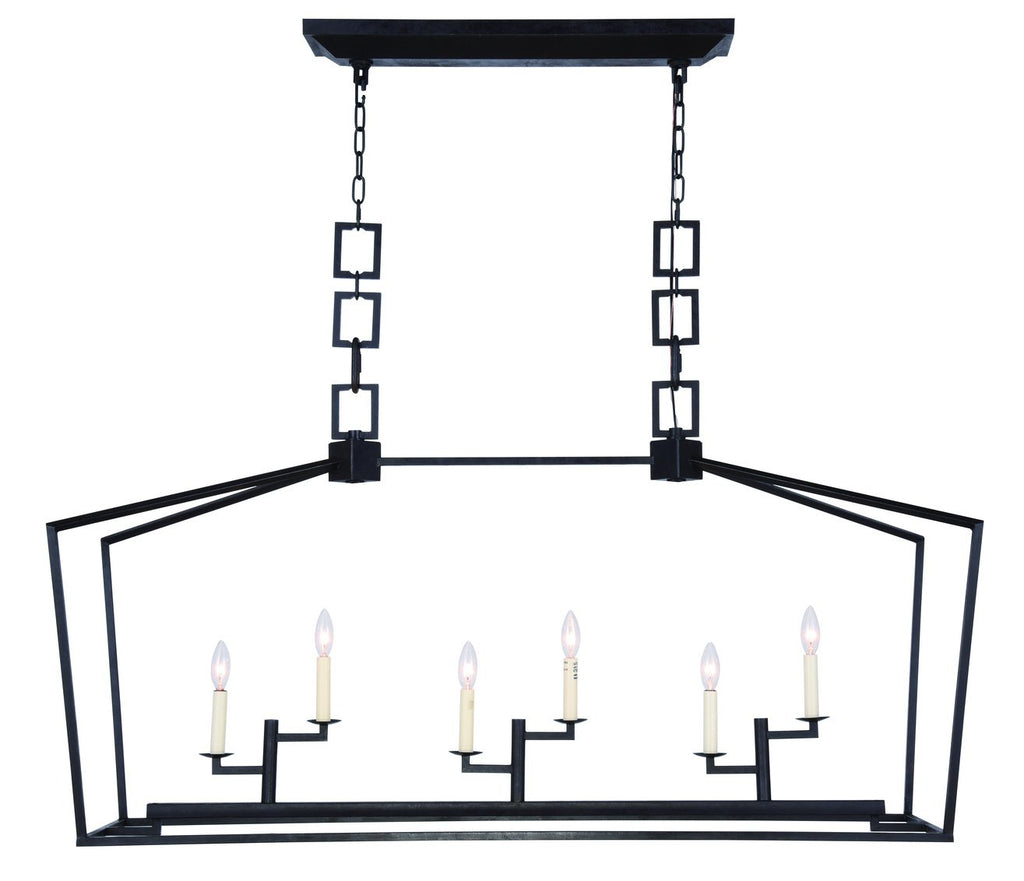 ZC121-1512G54VB - Urban Classic: Denmark 6 light Vintage Bronze Chandelier