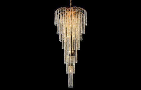 C121-6801G25G/RC - Regency Lighting: Falls 11 light Gold Chandelier Clear Royal Cut Crystal