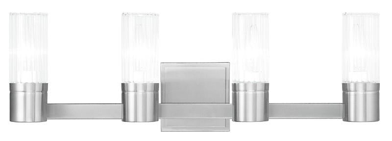 Livex Midtown  4 Light Brushed Nickel Bath Light - C185-50684-91