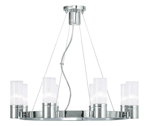 Livex Midtown  8 Light Polished Chrome Chandelier - C185-50698-05