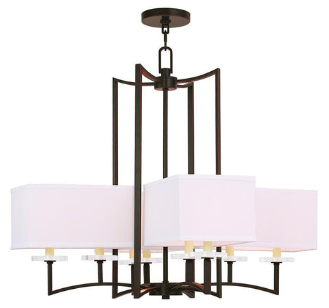 Livex Woodland Park  8 Light Olde Bronze Chandelier - C185-50708-67