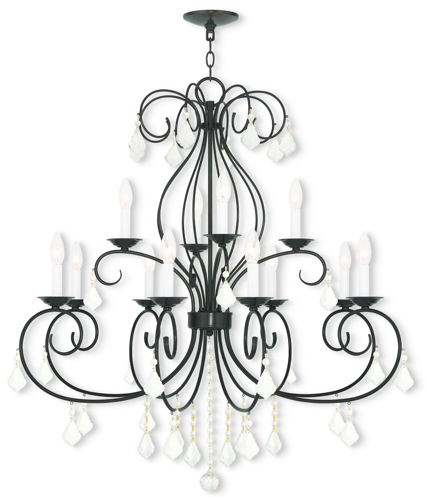 Livex Donatella 8 Light + 4 Light EBZ Chandelier - C185-50770-92