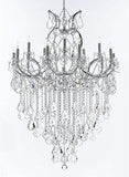 Swarovski Crystal Trimmed Chandelier Maria Theresa Chandelier Lighting Crystal Chandeliers H50 "X W37" Chrome Finish Great For The Dining Room Living Room Family Room Entryway / Foyer - J10-B12/Chrome/26050/15+1Sw