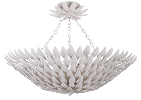 6 Light Matte White Floral Ceiling Mount - C193-517-MT_CEILING