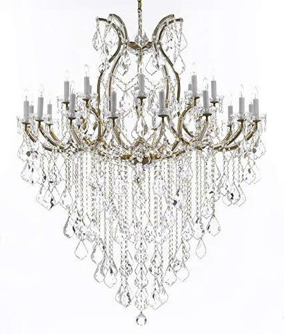 Swarovski Crystal Trimmed Chandelier Lighting Chandeliers H59" X W46" Great for The Foyer, Entry Way, Living Room, Family Room and More! - A83-B12/2MT/24+1SW