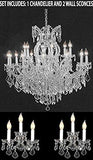 Swarovski 3Pc Lighting Set - Crystal Chandelier And 2 Wall Sconces - 1Ea Cs/1/21510/15+1 2Ea Cs/2813/3Sw