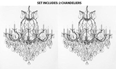 Set Of 2 - Maria Theresa Chandelier Crystal Lighting Chandeliers H38" X W37" - 2Ea A83-Cs/1/21510/15+1