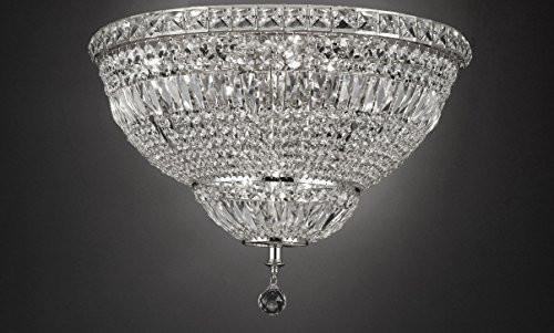 Flush Basket French Empire Crystal Chandelier Lighting H22" W30" - A93-Flush/Cs/454/14