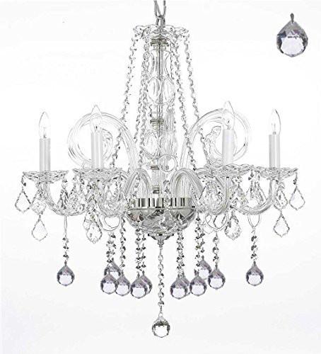 Crystal Chandelier Lighting With Crystal Balls H25" X W24" - G46-B6/385/5