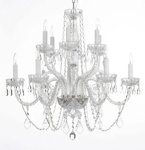 Chandelier Lighting Crystal Chandeliers H27" X W32" - Go-A46-385/6+6B