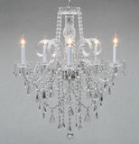 Swarovski Crystal Trimmed Chandelier Authentic All Crystal Chandelier H30" X W24" - Go-A46-3/385/5 Sw