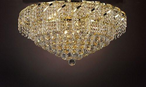 French Empire Empress Crystal(Tm) Flush Chandelier Lighting H 13" W 26" - Cjd-Flush/Cg/2173/26