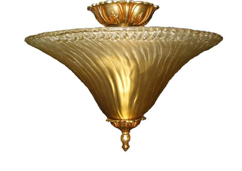 2 Light Gold Leaf Eclectic Ceiling Mount - C193-5673X-OB