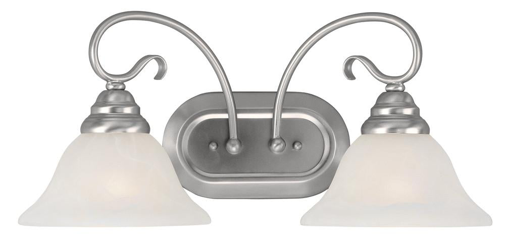 Livex Coronado 2 Light Brushed Nickel Bath Light - C185-6102-91