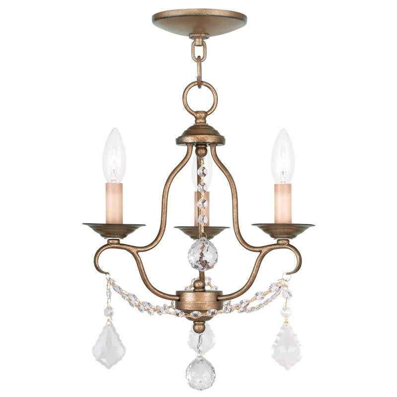 Livex Chesterfield 3 Light AGL Mini Chandelier - C185-6423-48