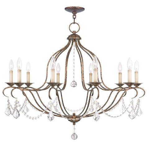 Livex Chesterfield 10 Light VBR Chandelier - C185-6430-71