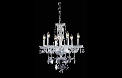 C121-7896D21C/RC - Regency Lighting: Giselle 6 light Chrome Chandelier Clear Royal Cut Crystal