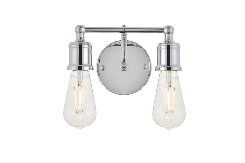 ZC121-LD4028W9C - Living District: Serif 2 light chrome Wall Sconce